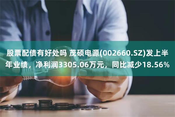 股票配债有好处吗 茂硕电源(002660.SZ)发上半年业绩，净利润3305.06万元，同比减少18.56%